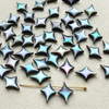 Cabujón pequeño de nácar Natural para diseño de pulsera, corte en forma de diamante, cara de bombe, piezas de joyería para niñas, pequeña estrella
