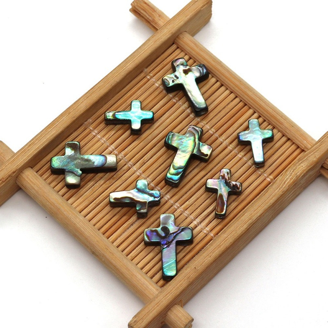 Frijoles cruzados de nácar Natural para mujer, diseño de joyería, fabricación de concha de abulón, cabujón pequeño, piezas de collar, frijoles coloridos 