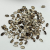 Natural Madre de perla forma ovalada corte cabujón cuarzo ahumado fce corte para anillos incrustaciones haciendo joyería de mujer frijoles de cristal gris