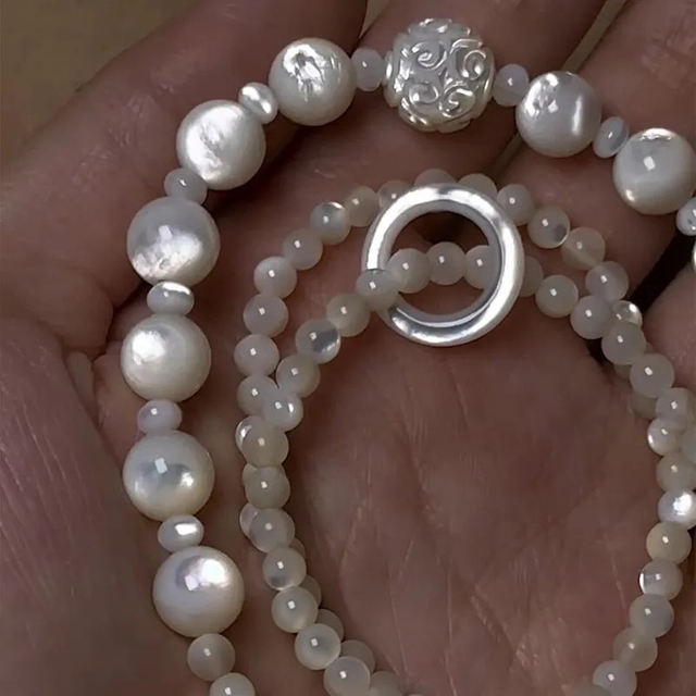 Diseño de collar de corte de frijoles pequeños de nácar Natural para joyería, forma de cabujón, pequeñas cosas, piezas brillantes, círculo de cara de bombe 