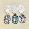 Diseño de imagen de nácar Natural, forma de pez cortada para hacer colgantes, joyería de mujer, diseño en relieve, cabujón de tamaño más grande 