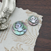 Diseño de imagen de nácar natural, corte de cabujón pequeño para colgante, incrustación, diseño en relieve, imagen de pájaro, collar de mujer 