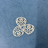 Forma hueca de nácar Natural con forma de corazón para mujer, fabricación de joyas, diseño de frijoles pequeños, pendientes de concha blanca, fabricación de colgantes