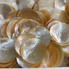 Diseño de disco de corte de forma redonda de nácar Natural para colgante, concha amarilla, fabricación de colgantes, piezas de diseño de tamaño más grande