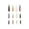 Pendientes largos finos con forma de gota de nácar Natural para mujer, joyería, diseño de moda para hacer bricolaje, piedra de color negro