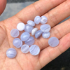 Cabujón redondo de nácar Natural para fabricación de anillos, diseño de joyería de piedra azul, diseño de collar, incrustaciones de granos pequeños de cristal