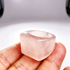 Anillos de nácar Natural de gran tamaño para mujer, piedra rosa roja, joyería de diseño de moda para hombre, piedra de ópalo, frijoles pequeños coloridos