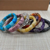 Pulsera de nácar Natural con diseño de ágata para mujer, joyería con forma cuadrada de corte facial, collar de moda con piedra de malaquita 