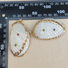 Diseño colgante de concha de nácar Natural para mujer, joyería de belleza, cuentas de moda originales para regalo, concha blanca de tamaño más grande