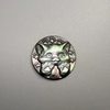 Cabujón de nácar Natural para mujer, imagen de animal de forma redonda cortada, diseño de colgante, incrustaciones, diseño en relieve