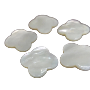 Pendiente con forma de cabujón de trébol de perla Natural, diseño de incrustaciones, joyería para mujer, collar, anillos tallados de bomba para mujer 