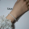 Diseño de pulsera de nácar Natural para mujer, fabricación de joyas, cuentas de concha blanca, collar largo de diseño redondo con corte ovalado 