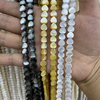 Cabujón con diseño de cadena en forma de corazón de perla Natural para mujer, fabricación de joyas, collar de cuentas de tamaño pequeño de concha blanca 