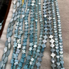 Collar con forma de estrella de concha azul Natural para mujer, diseño de cadena de corazón pequeño, pulsera, diseño de trébol DIY