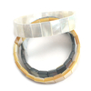 Diseño de pulsera de concha de nácar Natural para mujer, joyería de moda, collar de concha blanca de forma cuadrada, concha negra 