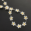 Tallado de flores de nácar natural para diseño de collar de joyería usando cuentas de doble cara concha blanca diseño de cadena de mujer moda