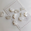 Corte en forma de mariposa de nácar Natural para joyería de moda, fabricación de granos pequeños DIY, cosas de belleza, cabujón para pulsera 