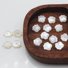 Frijoles pequeños de nácar natural para hombre, fabricación de joyas, colgante más grande, forma ovalada, corte de cara, diseño de imagen de cabujón de concha blanca 