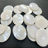 Colgante más grande con forma ovalada de nácar Natural para mujer, fabricación de joyas, concha blanca para diseño de reloj, granos de discoteca 