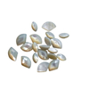 Cabujón de granos pequeños de nácar Natural para mujer, forma de marquesa de corte facial, diseño de pendientes con incrustaciones, fabricación de cosas bonitas