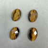 Cabujón ovalado de nácar Natural para mujer, anillos con incrustaciones de ojos de tigre, collar para hacer frijoles pequeños, diseño de joyería 
