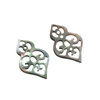 Diseño hueco de nácar Natural para diseño de pendientes, joyería para mujer, fabricación artesanal, diseño de colgante, imagen, cabujón ovalado, frijoles pequeños 