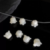 Pendientes de corte con forma de flor de nácar Natural, diseño para bricolaje, joyería para mujer, broche, frijoles coloridos, cosas pequeñas de moda 