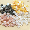 Pendientes de concha de colores con diseño de flor pequeña de nácar Natural, diseño de joyería para mujer, forma de cabujón, cara de bombe 