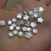 Corte en forma de estrella pequeña de nácar Natural para anillos, diseño de cabujón, fabricación de pendientes, diseño de pulsera con cara de bombe 