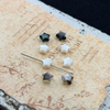 Corte en forma de estrella pequeña de nácar Natural para hacer collares, cara de bombe, cabujón, concha blanca para joyería DIY con frijoles