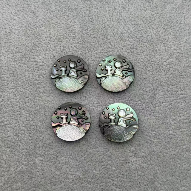 Corte de diseño de animal de nácar Natural para fabricación de colgantes de joyería, diseño de incrustaciones, frijoles pequeños de cielo para pulsera, concha amarilla 