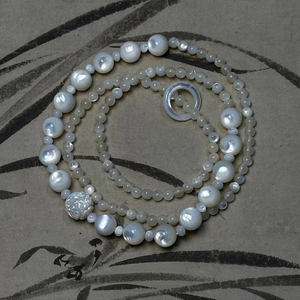 Diseño de collar de corte de frijoles pequeños de nácar Natural para joyería, forma de cabujón, pequeñas cosas, piezas brillantes, círculo de cara de bombe 