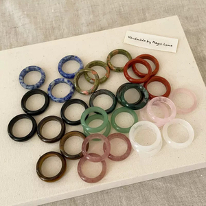 Anillos de nácar Natural, joyería de corte, diseño de collar para mujer, ágata, piedra verde, lapislázuli, joyería colorida, diseño de moda onxy