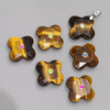 Corte en forma de trébol de nácar Natural para diseño colgante, tallado de cara, piedra lapislázuli de cristal de amatista para cabujón de pulsera 
