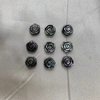 Forma de flor de nácar Natural, corte de concha negra, frijoles pequeños de doble cara para mujer, joyería, piezas DIY, uso de collar 