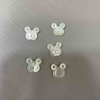 Pendientes con forma de flor de nácar Natural para mujer, diseño de animal cortado, diseño colgante, imagen bonita de concha blanca 