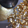Anillos de concha de abulón con forma ovalada de madreperla Natural, diseño de cabujón para fabricación de joyas, collar con incrustaciones para mujer DIY