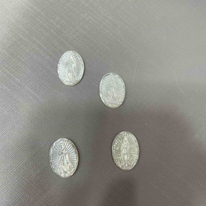 Cabujón con forma de colgante con forma de Guadalupe grande Natural para mujer, cabujón en relieve, diseño de collar, incrustación