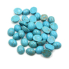 Cabujón de nácar Natural, piedra azul, forma ovalada, cara de bombe de corte para fabricación de colgantes, diseño de collar, frijoles pequeños 