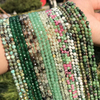 Natural Madre de perlas frijoles corte cara fabricación de collares diseño joyería de mujer piedra ojo de tigre ágata bola pequeña fabricación de pulseras