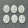 Diseño de imagen de flor de corte de forma ovalada de nácar Natural para joyería con incrustaciones de colgantes, fabricación de iconos de cabujón, concha amarilla 