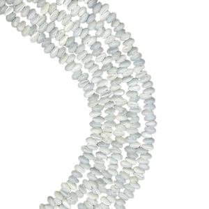 Collar con forma de gota de nácar Natural, gota redonda, pequeños frijoles, concha blanca para mujer, fabricación de pulseras, joyería de moda
