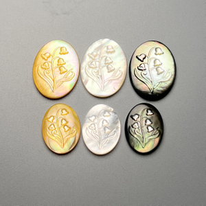 Corte de imagen de cabujón ovalado de nácar Natural para diseño de colgante, fabricación de incrustaciones, joyería de mujer de concha negra de alto espesor 