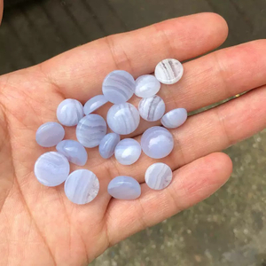 Cabujón redondo de nácar Natural para fabricación de anillos, diseño de joyería de piedra azul, diseño de collar, incrustaciones de granos pequeños de cristal