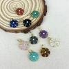 Colgante de flor de nácar Natural, diseño de piedra Aventurina, cabujón, incrustaciones de joyería, ágata verde, fabricación de joyas coloridas para mujer 