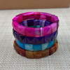 Pulsera de nácar Natural con diseño de ágata para mujer, joyería con forma cuadrada de corte facial, collar de moda con piedra de malaquita 