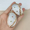 Diseño colgante de concha de nácar Natural para mujer, joyería de belleza, cuentas de moda originales para regalo, concha blanca de tamaño más grande
