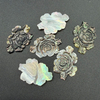 Flor de rosa de nácar Natural para mujer, corte fino para diseño de pulsera, joyería hecha a mano, fabricación de relojes, concha negra 