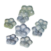 Pendientes de corte de flor de nácar Natural, diseño de material de jade, calcedonia, anillos pequeños de frijoles, diseño de incrustaciones, fabricación de joyas 