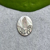 Diseño de Virgen de nácar Natural para colgante, estilo religioso, diseño de Jesús María, incrustaciones de joyería, diseño redondo en relieve